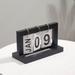 Flip Perpetual Reusable Calendar Wood Vintage Desktop Standing Calendar for Home and Office Decor