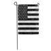 SIDONKU Vintage Monochrome United States of America Flag Black and White American Patriotic Stripes Garden Flag Decorative Flag House Banner 12x18 inch