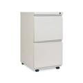 Two-Drawer Metal Pedestal File with Full-Length Pull 14.96w x 19.29d x 27.75h Light File Cabinet Counterweight Gray