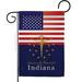 US Indiana Garden Flag Regional States United State American Country House Decoration Banner Small Yard Gift Double-Sided Made In USA 13 X 18.5