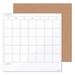 U Brands Tile Board Value Pack (1) Tan Cork Bulletin (1) White Undated Calendar Dry Erase 14 x 14