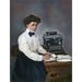 Typist 1905. /Nsecretary With Remington Typewriter And Her Stenographer S Pad 1905. Oil Over Photograph. Poster Print by (24 x 36)
