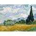 Wheat Field with Cypresses Poster Print by Vincent Van Gogh (11 x 14)