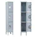 Fesbos Metal Lockers 5/3 Doors Employees Locker Steel Storage Cabinet for School /Gym/ Home /Office/Mudroom/Industrial Lockers(Grey/Blue)