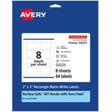 Avery Rectangle Labels 2 x 3 64 Removable Labels