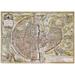 Paris Map 1581. /Nmap Of Paris France By Georg Braun From Civitates Orbis Terarum 1581. Poster Print by (18 x 24)