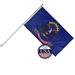 North Dakota State Flag and 6ft Flagpole with Mounting Bracket - 3ft x 5ft Knitted Polyester Flag State Flag Collection Flag Printed in The USA