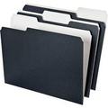 Pendaflex Earthwise 2-tone 1/3 Cut File Folders 1/3 Tab Cut - Top Tab Location - Assorted Position Tab Position - 11 pt. Folder Thickness - Black White - 50 / Pack