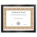 NuDell EZ Mount Document Frame with Trim Accent and Plastic Face Plastic 8.5 x 11 Insert Black