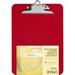 Nature Saver Recycled Plastic Clipboards - 1 Clip Capacity - 8 1/2 x 11 - Heavy Duty - Plastic - Red - 1 Each | Bundle of 5