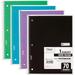 Mead 1 Subject Wide Ruled Spiral Notebook - 70 Sheets - 140 Pages - Spiral Bound - 3 Hole(s) - 10 1/2 x 8 - 10 x 8 0.5 - White Paper - Assorted Cover - Durable Cover Bleed | Bundle of 10 Packs