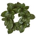Nearly Natural 22 in. Magnolia Leaf Artificial Wreath