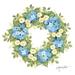 Hydrangeas in Bloom Wreath Poster Print by Annie LaPoint