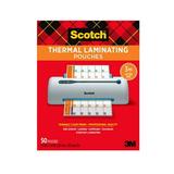 Scotch Thermal Laminating Pouches Clear Fits Letter Sized (8.9 in. Ã— 11.4 in.) Paper 50 Pouches