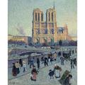 Luce: Notre-Dame 1901. /N The Place Saint-Michel And Notre-Dame. Oil On Canvas Maximilien Luce 1901. Poster Print by (18 x 24)