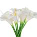 JANDEL 20 PCS Calla Lily Simulation Flower Bridal Wedding Bouquet Real Touch Artificial Flowers for Valentine s Day Home Decoration Photography Props A7