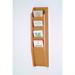 Pemberly Row Brochure Display with 4 Pockets in Light Oak