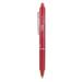 Pilot FriXion Clicker Erasable Gel Pen Retractable Fine 0.7 mm Red Ink Red Barrel Each