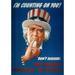 Wwii: Careless Talk Poster. /N I M Counting On You! American World War Ii Poster Featuring Uncle Sam Warning Of The Dangers Of Careless Talk. Poster Print by (18 x 24)