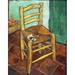 Van Gogh: Chair 1888-89. /Nthe Chair And The Pipe. Oil On Canvas By Vincent Van Gogh. Poster Print by (24 x 36)