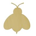 Package of 1 Medium 6.5 x 8.0 x 0.125 Baltic Birch Plywood Simple Honey Bee Wood Cutout for Art and Craft Project Made in USA