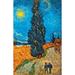 Vincent Van Gogh - Country Road in Provence by Night Mini Poster 11 x 17
