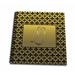3dRose Elegant letter L embossed in gold frame over a black fleur-de-lis pattern on a gold background - Memory Book 12 by 12-inch