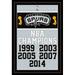 San Antonio Spurs - Champions 14 Laminated & Framed Poster Print (22 x 34)