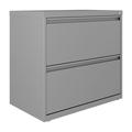 Hirsh 30 inch Wide 2 Drawer Lateral 101 File Cabinet for Home or Office Silver