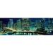 Chicago skyline at night Chicago Cook County Illinois USA Poster Print by Panoramic Images (36 x 12)