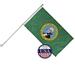 Washington State Flag and 6ft Flagpole with Wall Mounting Bracket - 3ft x 5ft Knitted Polyester Flag State Flag Collection Flag Printed in The USA