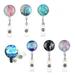 SagaSave Marble Retractable Badge Holder Badge Reel Badge Clip ID Card Holders