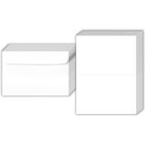 Big Blank Scored Folding Cards Set â€“ 8.5 x 11â€� White Cardstock and 6 x 9â€� Envelopes | Perfect for Business Greetings Invitations Bridal Shower Birthday Weddings | Bulk 50 Cards and 50 Envelopes