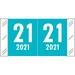 Doctor Stuff - 2021 Year Labels Tabbies 51700 Compatible Series Light Blue Stickers 500/Roll 1 Roll 3/4 x 1-1/2