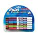 EXPO Low-Odor Dry Erase Markers Fine Point Assorted Colors 12-Count