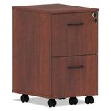 Alera ALEVA582816MC 15.38 in. x 20 in. x 26.63 in. Valencia Series 2-Drawer Mobile Pedestal - Medium Cherry