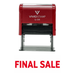 Basic FINAL SALE Self Inking Rubber Stamp (Red Ink) Large