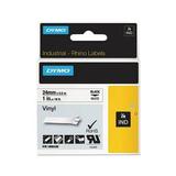 Rhino Permanent Vinyl Industrial Label Tape 1 x 18 ft White/Black Print