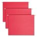 Smead Colored Hanging File Folders with 1/5 Cut Tabs Letter Size 1/5-Cut Tabs Red 25/Box