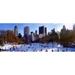 High angle view of people skating in an ice rink Wollman Rink Central Park Manhattan New York City New York State USA Poster Print (15 x 6)