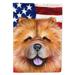 Chow Chow Dog American Flag Flag Canvas House Size