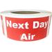 Next Day Air Shipping Labels | 2 x 4 Inch Rectangle | 500 Pack