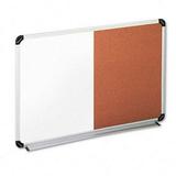 Universal Cork/Dry Erase Board Melamine 36 x 24 Black/Gray Aluminum/Plastic Frame