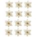 Wuffmeow Glitter Hanging Flowers 4 Different Color Poinsettia Decorations Christmas for Christmas Tree Xmas Artificial Flower