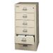 FireKing Six-Drawer Card Check Note Filing Cabinet Wide Fire Resistant Cabinet 31 Depth 1-Hour Fire Resistant Impact Rated Cabinet High-Security Keylock Champagne