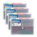 BAZIC Expanding File Folder 7 Pockets Letter Size Plastic File Folders 4-Pack