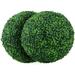 Ludlz 2PCS Boxwood Topiary Ball - Artificial Topiary Plant - Wedding Decor - Indoor/Outdoor Artificial Plant Ball - Topiary Tree Substitute