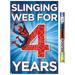 Marvel Spider-Man - Happy 4th Birthday Wall Poster 22.375 x 34