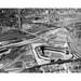 Aerial view of Yankee Stadium and Polo Grounds New York City circa 1955. Photo Print