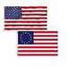 3x5 Betsy Ross Historical USA Banner And USA 50 Stars Poly Flag Set Of 2